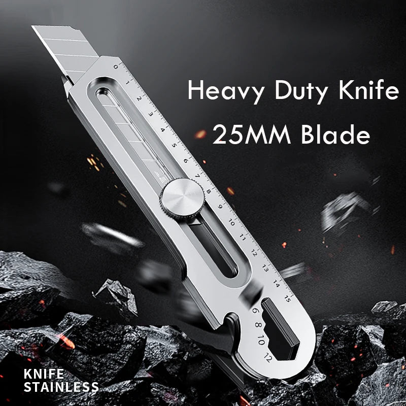 Multi-Purpose Utility Knife - 6-in-1 Retractable Box Cutter Tool