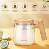 Electric Lightweight High Borosilicate Glass Self Mixing Mug