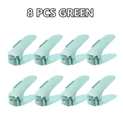 Double Layer Shoe Rack - Stackable Adjustable Shoe Storage Organiser (6 Piece)