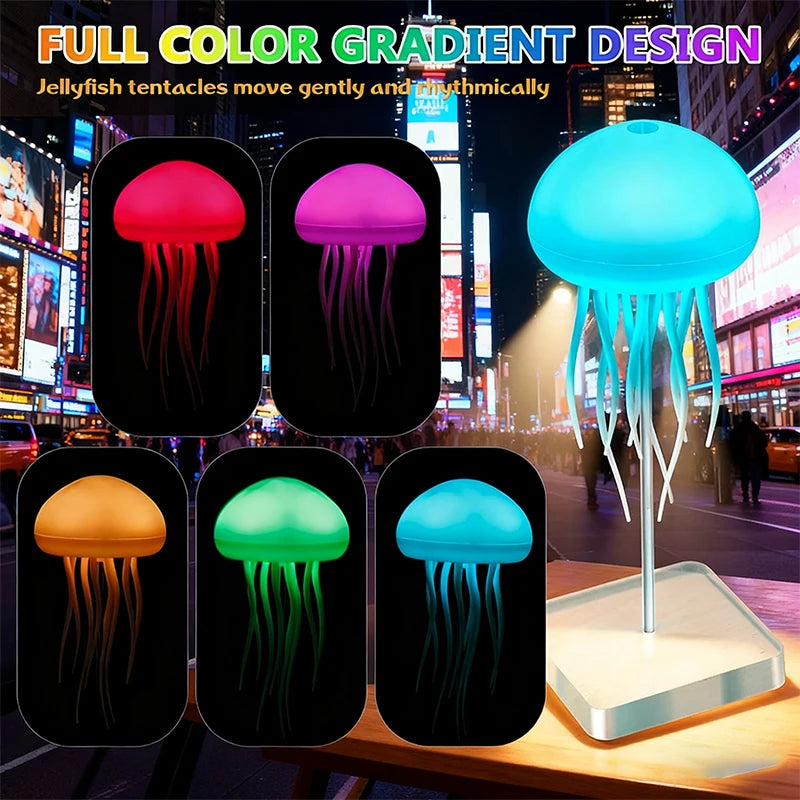 RGB Jellyfish Night Light - Voice Control Night Light - LED Jellyfish Lamp