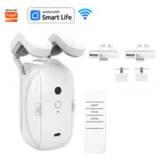 Smart Automatic Curtain Opener - WiFi and Remote Control Smart Home Accessory (2 Pack)