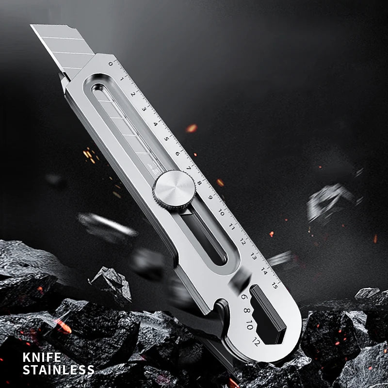 Multi-Purpose Utility Knife - 6-in-1 Retractable Box Cutter Tool