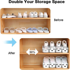 Double Layer Free Standing Shoe Rack (6pcs)