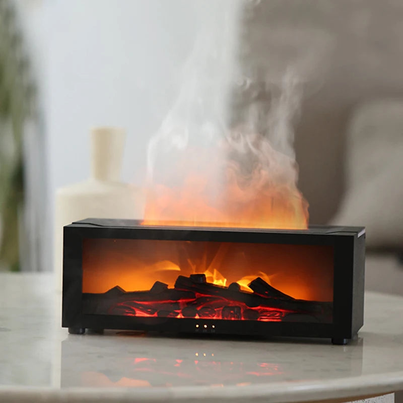 Flame Effect Aroma Diffuser and Humidifier - 150ml Essential Oil Diffuser with Remote Control
