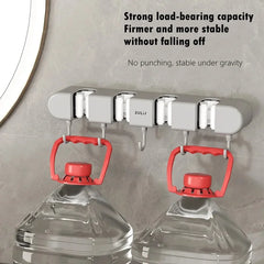 Wall-Mounted Mop and Broom Holder with Hook - Home Organisation Storage
