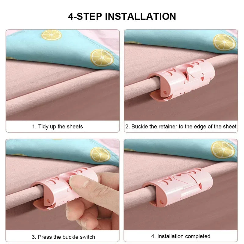 Bed Sheet Grippers - Sheet Fasteners Clips - Bed Sheet Holder Straps