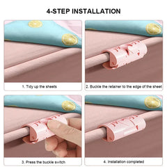 Bed Sheet Grippers - Sheet Fasteners Clips - Bed Sheet Holder Straps