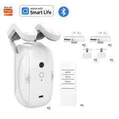 Smart Automatic Curtain Opener - WiFi and Remote Control Smart Home Accessory (2 Pack)