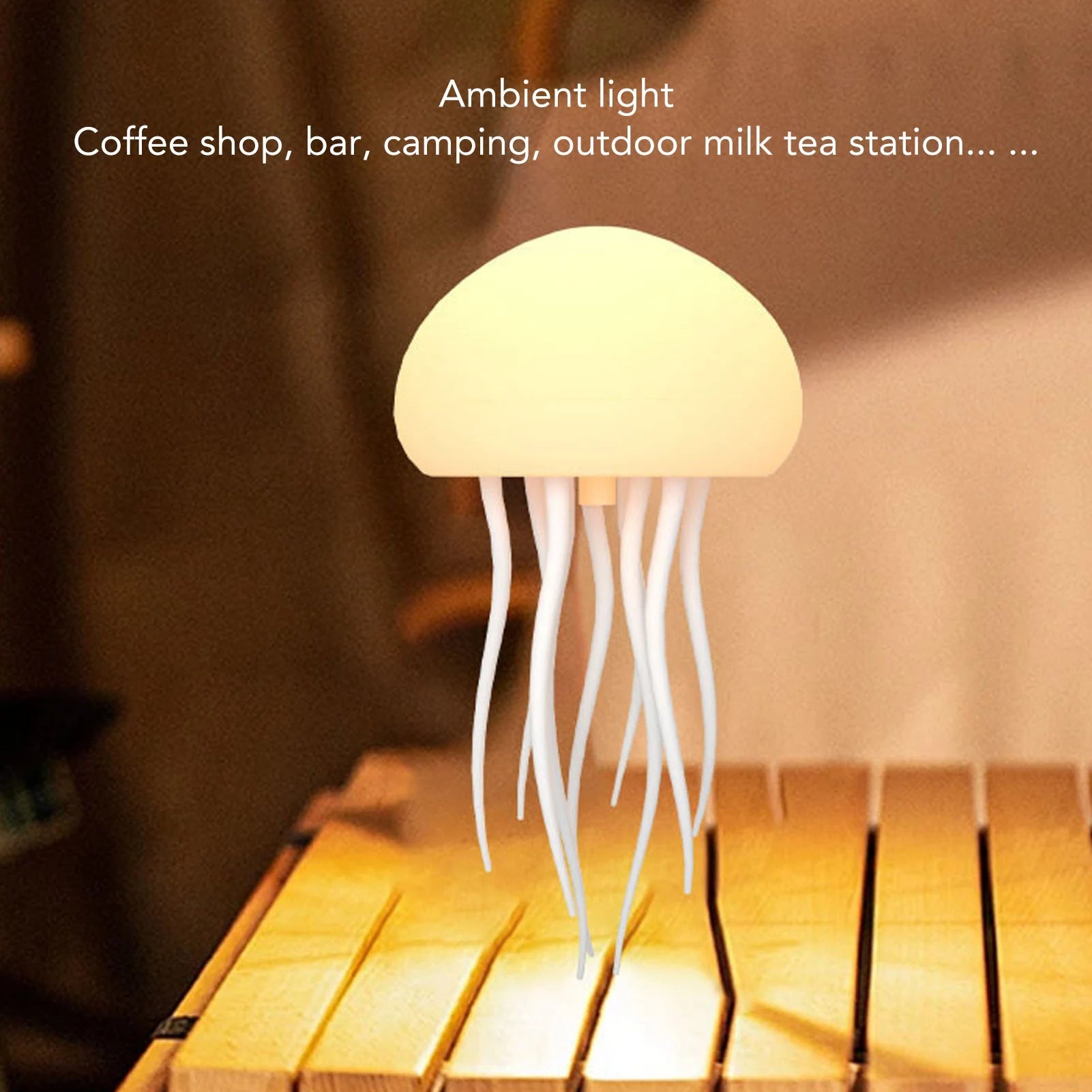 Jellyfish Night Light - RGB Colour-Changing Lamp with Voice Control