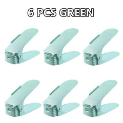Double Layer Shoe Rack – Stackable, Adjustable Shoe Organiser (6pcs)