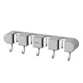 Wall-Mounted Mop and Broom Holder with Hook - Home Organisation Storage