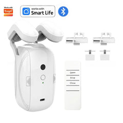Smart Automatic Curtain Opener - WiFi and Remote Control Smart Home Accessory (2 Pack)