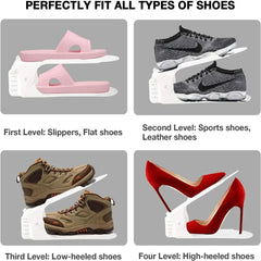 Double Layer Free Standing Shoe Rack (6pcs)