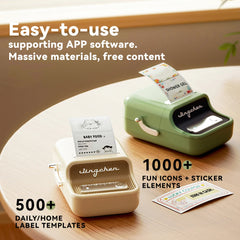 Mini Retro Portable Thermal Label Printer