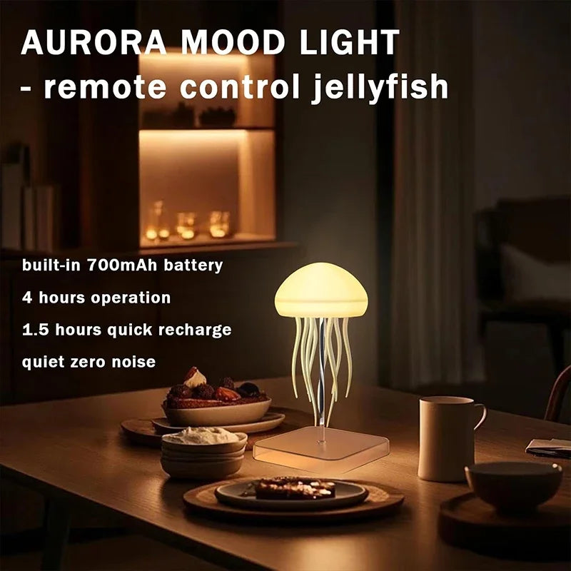 RGB Jellyfish Night Light - Voice Control Night Light - LED Jellyfish Lamp