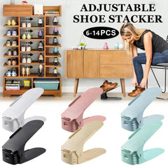 Double Layer Free Standing Shoe Rack (6pcs)