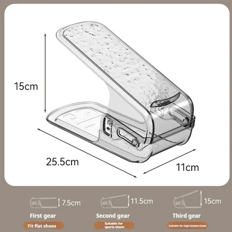 Double Layer Shoe Rack - Free Standing Shoe Rack - Stackable Shoe Organizer