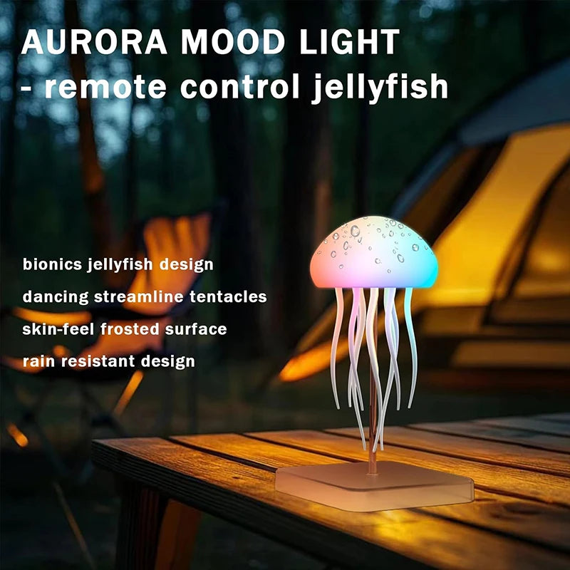 RGB Jellyfish Night Light - Voice Control Night Light - LED Jellyfish Lamp