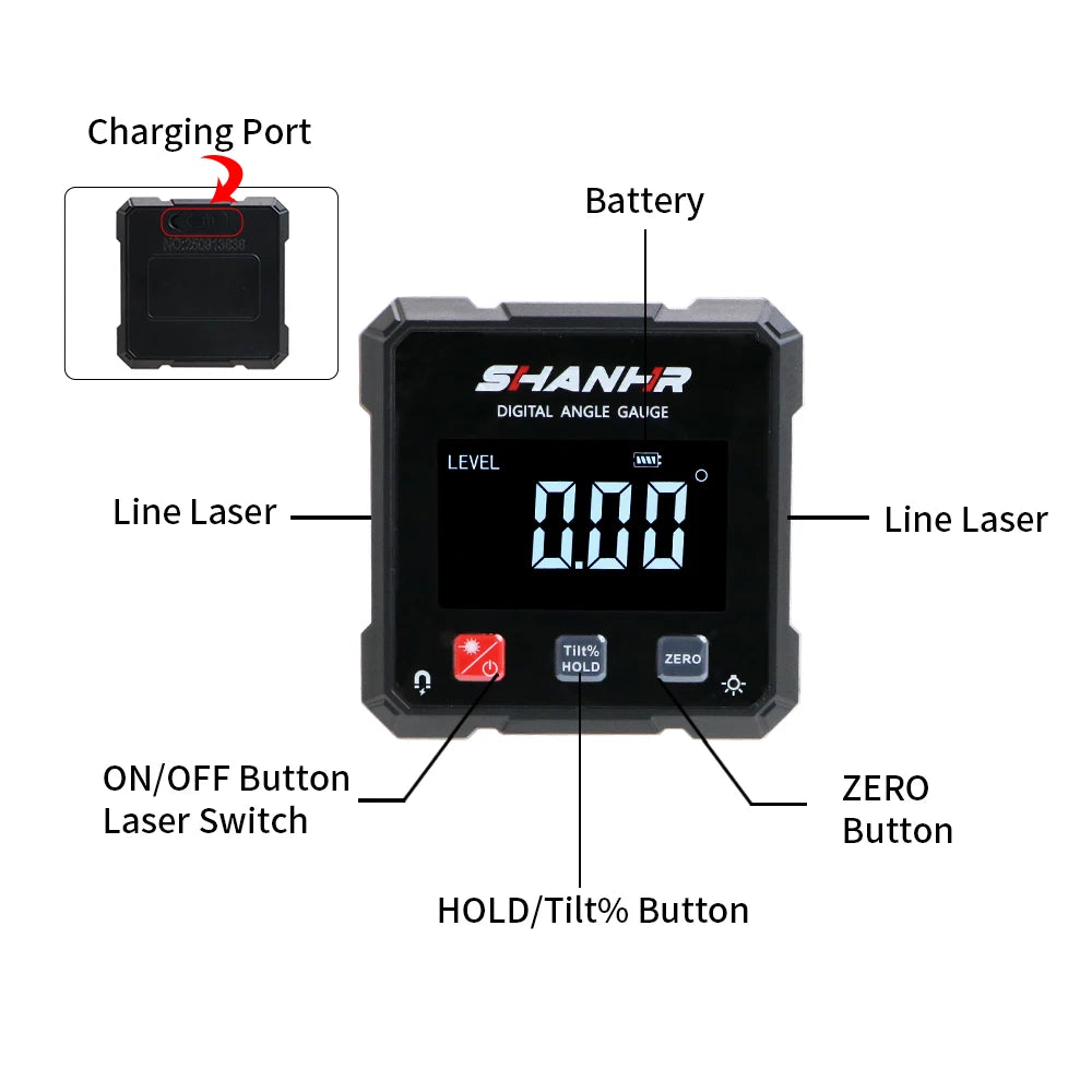 Digital Angle Finder - Laser Angle Finder - Digital Angle Measuring Tool