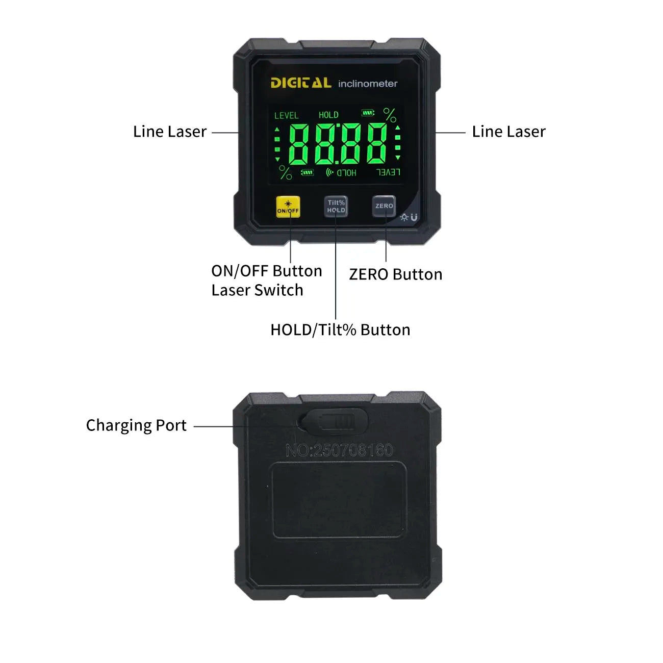 Digital Angle Finder - Laser Angle Finder - Digital Angle Measuring Tool
