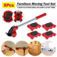 Heavy Furniture 360° Rotating Mover Roller Set With Lifter Tool