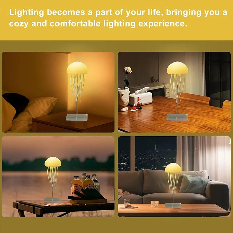 RGB Jellyfish Night Light - Voice Control Night Light - LED Jellyfish Lamp